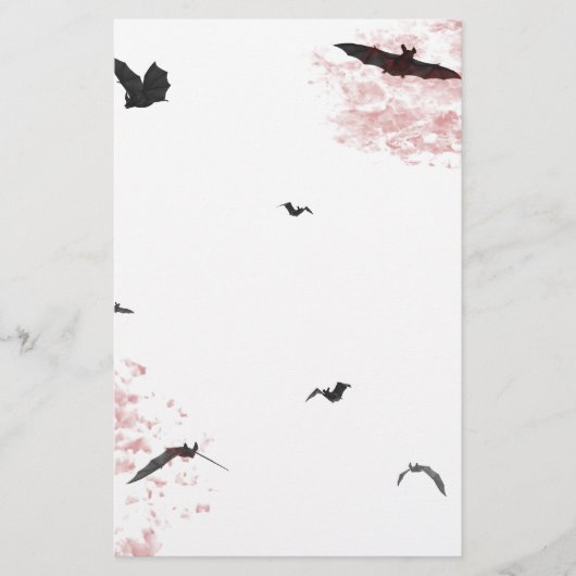 Gothic Vampire Bat Stationery Briefpapier (Vorderseite)