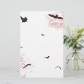 Gothic Vampire Bat Stationery Briefpapier (Stehend Vorderseite)