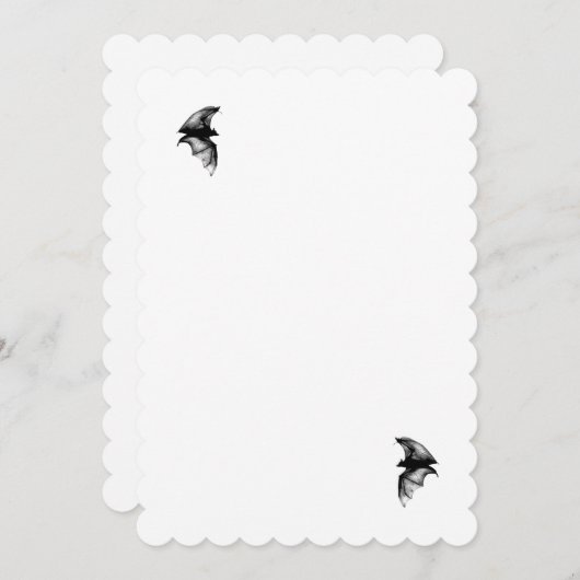 Gothic Vampire Bats Einladung (Vorne/Hinten)