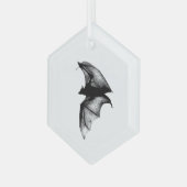 Gothic Vampire Bats Ornament Aus Glas (Vorderseite Links)