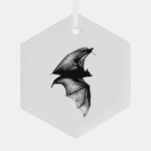 Gothic Vampire Bats Ornament Aus Glas (Rückseite)