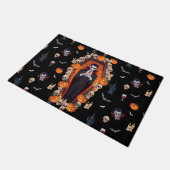 🦇 Gothic Vampire Black Doormat 🖤 🎃 Fußmatte (Schrägansicht)