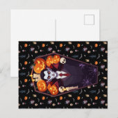 🦇 Gothic Vampire Black Postcard 🖤 🎃 Feiertagspostkarte (Vorne/Hinten)