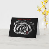 Gothic Vampire Black Rose Geburtstagkarte Karte (Gelbe Blume)