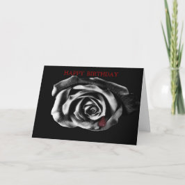 Gothic Vampire Black Rose Geburtstagkarte Karte