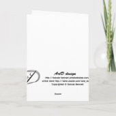 Gothic Vampire Black Rose zum Geburtstag Karte (Rückseite)