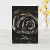 Gothic Vampire Black Rose zum Geburtstag Karte (Gelbe Blume)