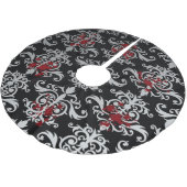 Gothic Vampire Blut Polyester Weihnachtsbaumdecke (Schrägansicht)