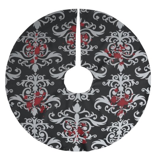 Gothic Vampire Blut Polyester Weihnachtsbaumdecke (Vorderseite)