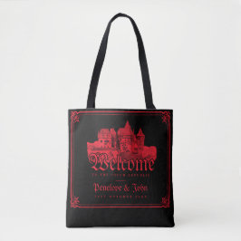 Gothic Vampire Castle Border Black Red Wedding  Tasche