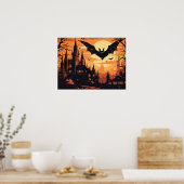 Gothic Vampire Castle under the Full Moon Poster (Küche)