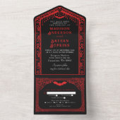 Gothic Vampire Cathedral Wedding All In One Einladung (Innen Boden)