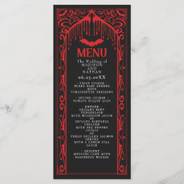Gothic Vampire Cathedral Wedding Menu Menükarte