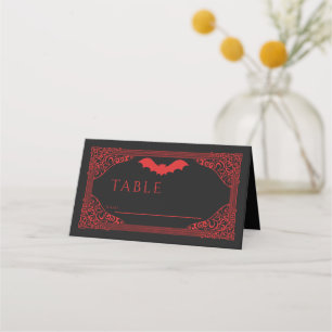 Gothic Vampire Cathedral Wedding Platzkarte