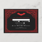 Gothic Vampire Cathedral Wedding RSVP Begleitkarte (Vorderseite)