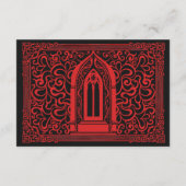 Gothic Vampire Cathedral Wedding RSVP Begleitkarte (Rückseite)