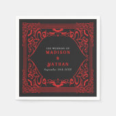 Gothic Vampire Cathedral Wedding Serviette (Vorderseite)