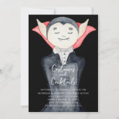 Gothic Vampire Costumes & Cocktail Halloween-Party Einladung (Vorderseite)
