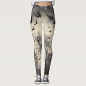 Gothic Vampire Dracula Castle Halloween Leggings (Vorderseite)