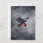 Gothic Vampire Fledermaus Krähe Dunkelmoody Hochze Einladung (Rückseite)