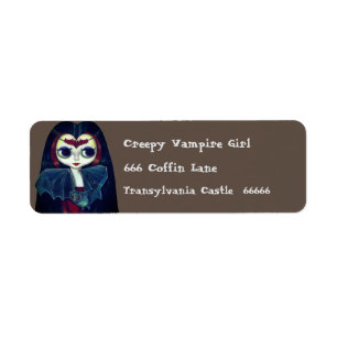 Gothic Vampire Girl mit Bat Big Eyes Niedlich