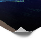 Gothic Vampire Girl mit Bat Big Eyes Niedlich Poster (Ecke)