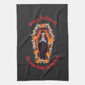 🧛 ♂️ Gothic Vampire Halloween Black Kitetücher Geschirrtuch (Vertikal)