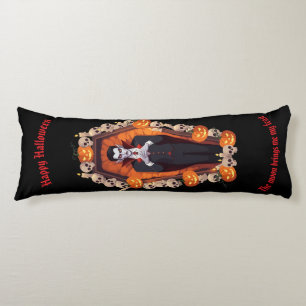 🧛 ♂️ Gothic Vampire Halloween Black Pillow 🎃 � Seitenschläferkissen