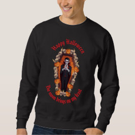 🧛 ‍ ♂️ Gothic Vampire Halloween Black Sweatshirt 