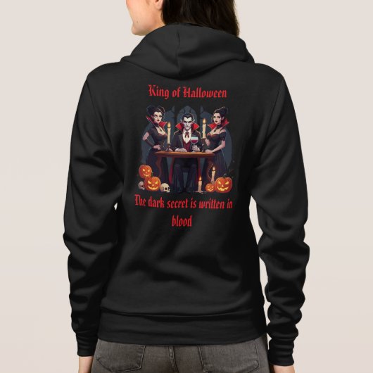 🧛 ♂️ Gothic Vampire Halloween Black Sweatshirt (Rückseite)