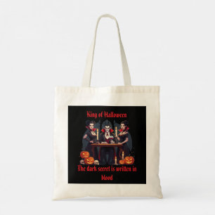 🧛 ♂️ Gothic Vampire Halloween Black Tote Tasche