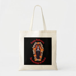 🧛 ‍ ♂️ Gothic Vampire Halloween Black Tote Tasche