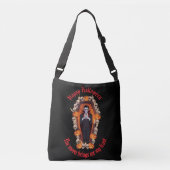 🧛 ‍ ♂️ Gothic Vampire Halloween Black Tote Tasche (Vorderseite)