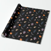 🧛 ‍ ♂️ Gothic Vampire Halloween Black Wrap 🎁 🖤 Geschenkpapier (Ungerollt)