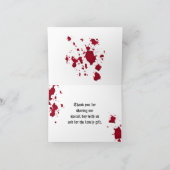 Gothic Vampire Halloween Hochzeit danke (Innenseite)