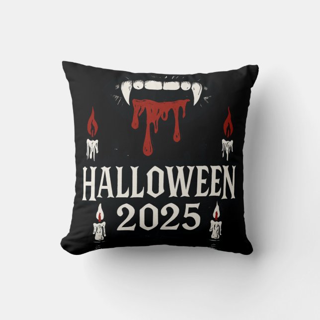 Gothic Vampire Halloween Kissen (Vorderseite)