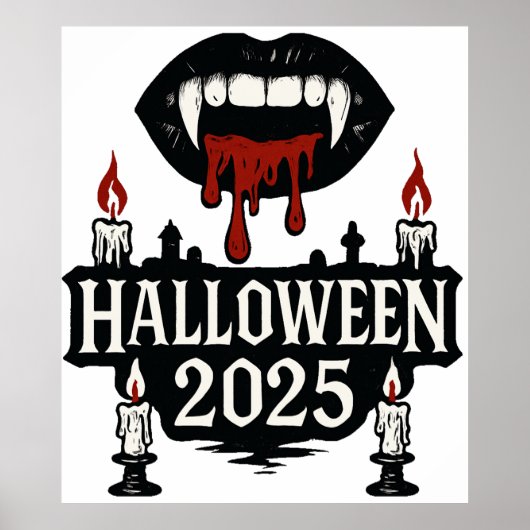 Gothic Vampire Halloween Poster (Vorne)