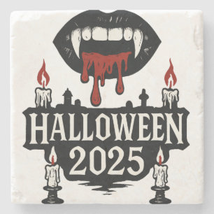 Gothic Vampire Halloween Steinuntersetzer