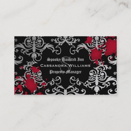 Gothic Vampire Halloween Visitenkarte (Vorderseite)