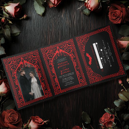Gothic Vampire Kathedrale Einladung zur Hochzeit