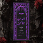 Gothic Vampire Kathedrale Save the Date Einladung<br><div class="desc">Das elegante und gotische Design lädt Ihre Hochzeitsgäste ein. Ideal für eine gotische oder Halloween-Hochzeit. Matching Items in unserem Shop für ein komplettes Party Thema.</div>