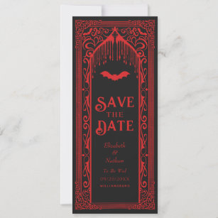 Gothic Vampire Kathedrale Save the Date Einladung