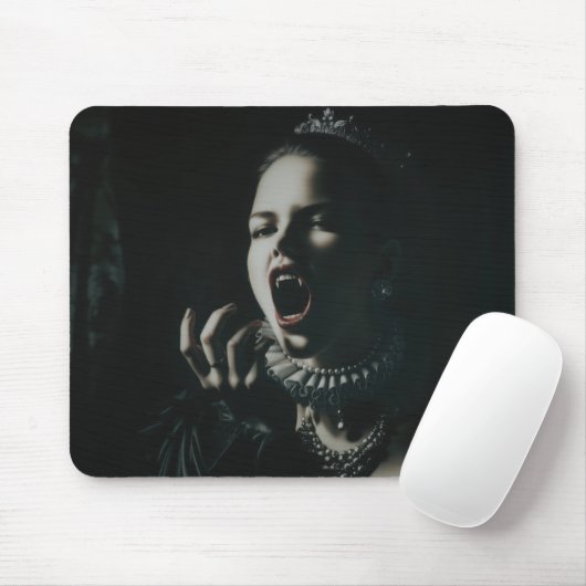 Gothic Vampire Queen Mouse Pad – Dark Fantasy Desk Mousepad (Mit Mouse)