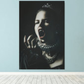 Gothic Vampire Queen Stretched Canvas – Dark Fanta Leinwanddruck (Insitu (Holzboden))