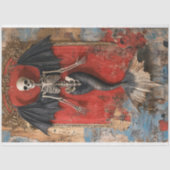 Gothic Vampire Skeleton Mermaid Skull Decoupage Seidenpapier (Vorderseite)
