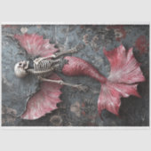 Gothic Vampire Skeleton Mermaid Skull Decoupage Seidenpapier (Vorderseite)