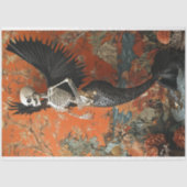 Gothic Vampire Skeleton Mermaid Skull Decoupage Seidenpapier (Vorderseite)