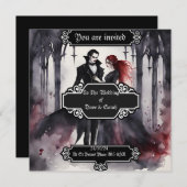 Gothic/Vampire Wedding Einladung (Vorne/Hinten)