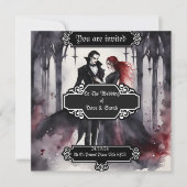 Gothic/Vampire Wedding Einladung (Vorderseite)