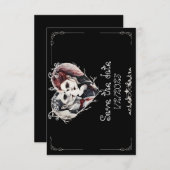 Gothic/Vampire Wedding speichern Sie das Datum Save The Date (Vorne/Hinten)